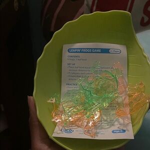 Leapin' Frogs Game with Green Bowl
